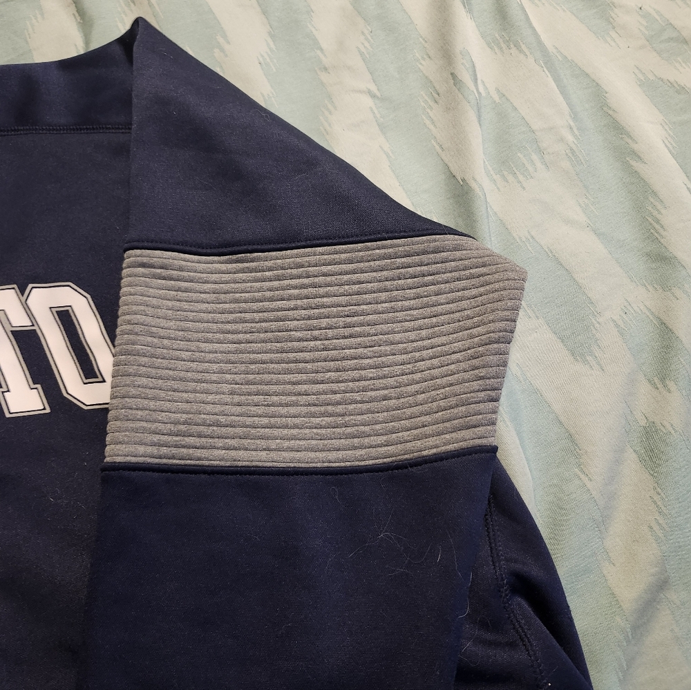 Toronto Maple Leafs Sweatshirt NHL Hockey Crewneck Blue, Gray Arm Bands Men's L - Picture 7 of 8